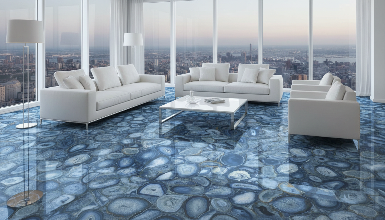 Agatina Blue 24"x48" - Agatina room scene