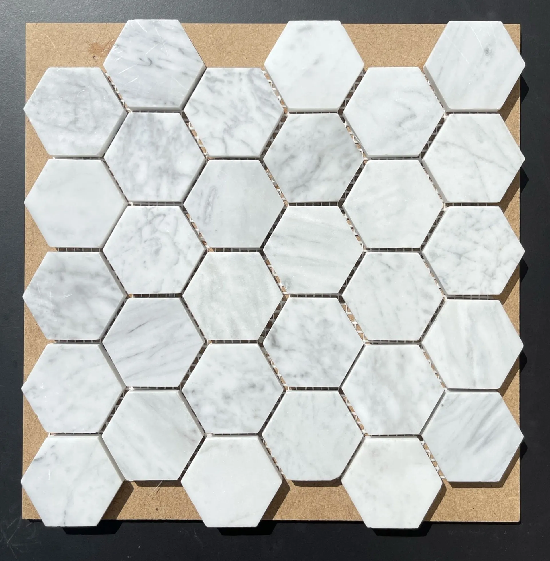 Bianco Carrara 2" Hexagon Mosaic