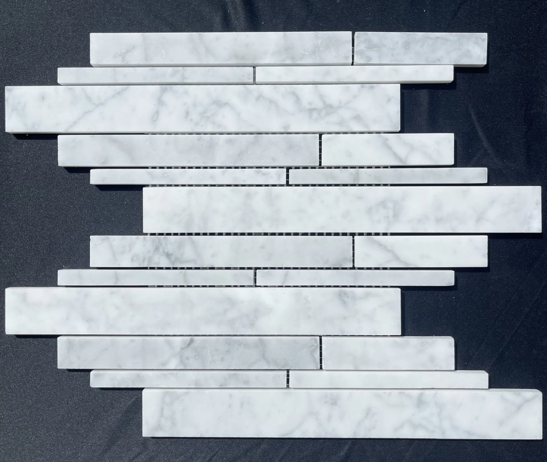 Bianco Carrara Random Bar Mosaic