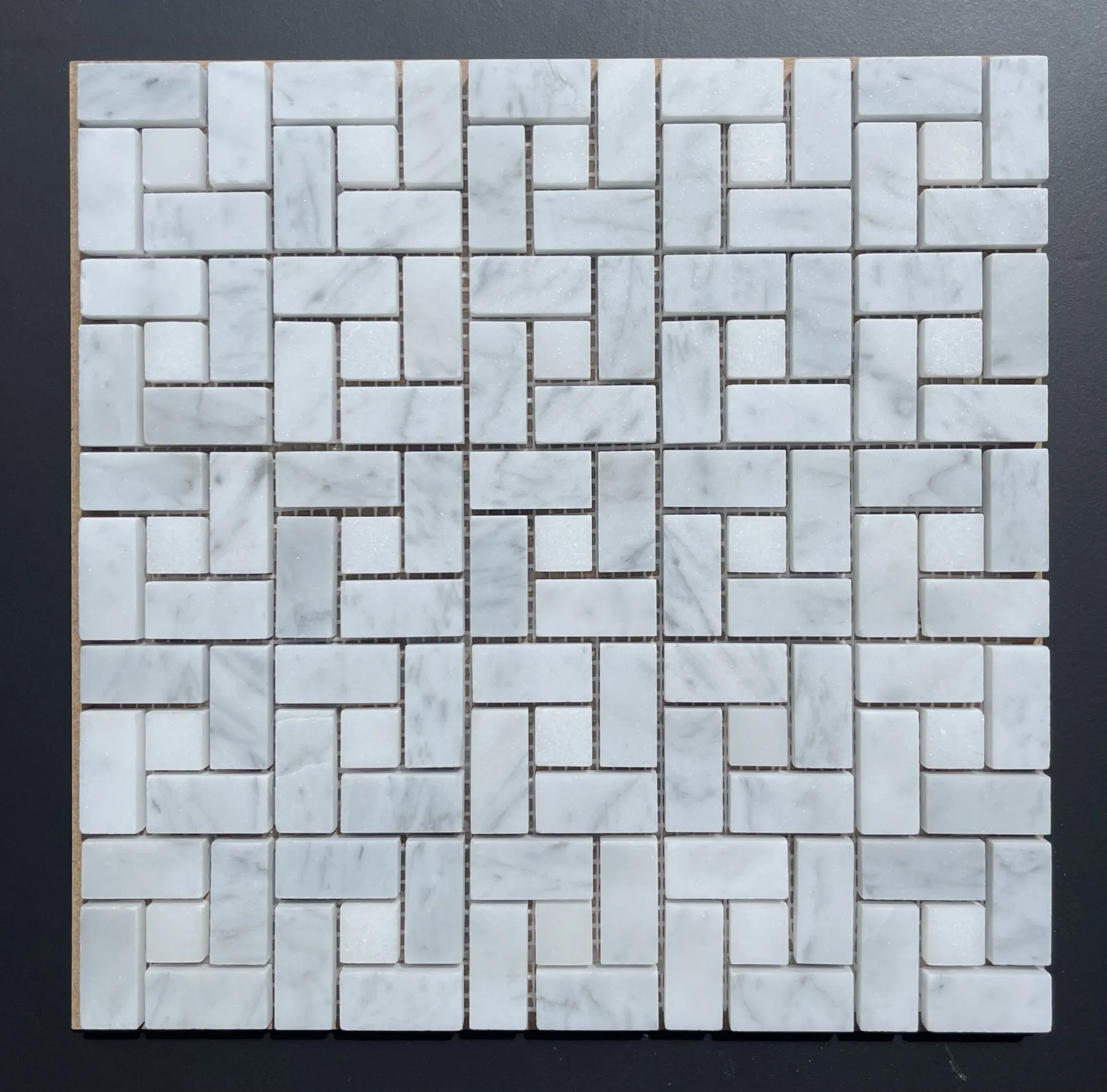 Bianco Carrara Target Pinwheel Mosaic