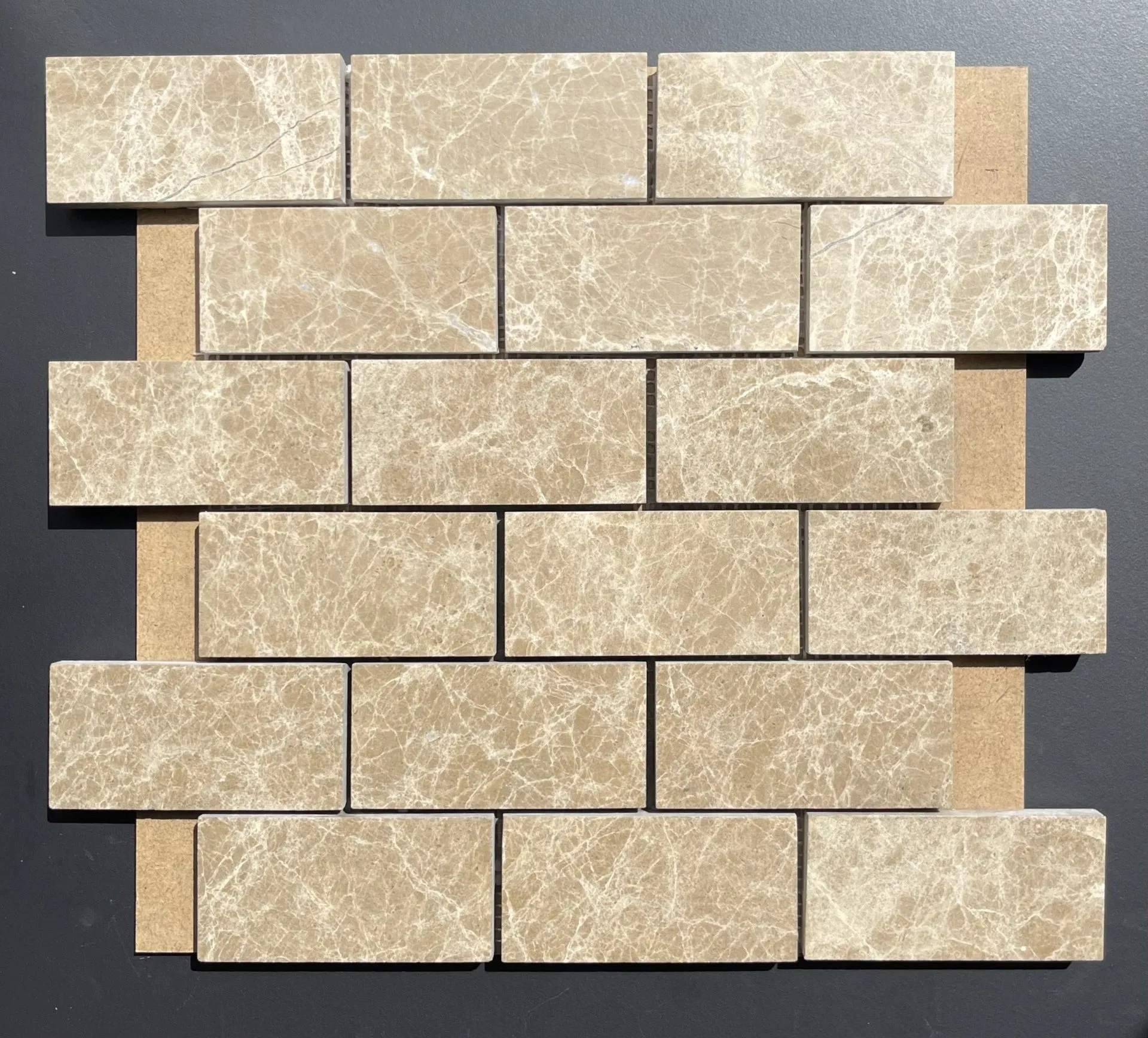 Light Emperador 2"x4" Brick Mosaic