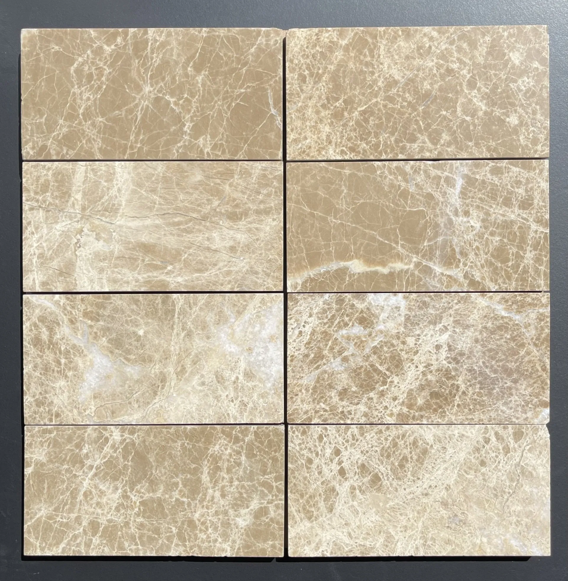 Light Emperador 3"x6" Subway Tile